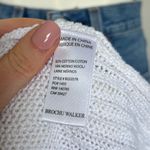 Brochu Walker  Sasha Striped Vee Cotton & Wool Blend Sweater Photo 4