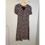 Boden Tessa Ditsy Floral Short Sleeve Midi Dress Navy V Neck Size 4 Party Preppy Blue Photo 1