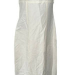 ZARA  Dress Sz M Ecru Linen‎ Blend Midi Old Money Nouveau Riche Bridal Beach Photo 0