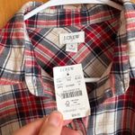 J.Crew Plaid Button Down Shirt Women Size S Red Blue White Casual Cotton Photo 2