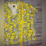 Universal Threads  Womens Linen Blend Short Sleeve Button Up Collared Shirt Small Photo 6