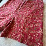 Ralph Lauren Lauren ‎ Womens Petite Floral Print Linen Shorts Red Size 10P Photo 1