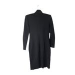 Vintage Parfait Zip Front Knit Dress Size Small Size 4 Black Long Sleeve Yellow Photo 3