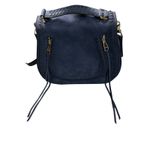 Rebecca Minkoff  Navy Blue Leather Suede Saddle Bag Photo 2