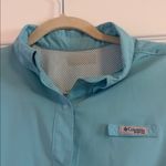 Columbia  Aqua Sleeveless Button-Up Top Photo 1