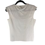 J.Crew  Womens Cap-Sleeve Stretch Cotton-Blend Squareneck Tank Top White M Photo 4