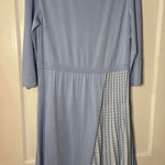 Misook  Women's Blue Knit Pleated Midi Dress Size M Mother of the Bride Formal Photo 0