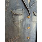 Coldwater Creek Denim blue blazer jacket 3 button closing by size Medium Photo 3