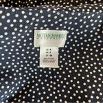 Motherhood Maternity Dress Navy White Polka Dot Chiffon Ruffle V-Neck Tie Size S Photo 9