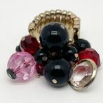 Lot of 3 Large Statement Elastic Cocktail Rings Photo 4