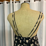 Brandy Melville black floral print tank top/tunic/mini dress Photo 2