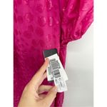 Taylor Midi Dress Size 6 Petite Hot Pink Long Sleeve V Neck Printed Chiffon NEW Photo 5