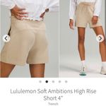 Lululemon Soft Ambitions High Rise Shorts Trench Photo 1