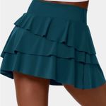 Halara  High Waisted Pocket 3-Layered Ruffle‎ 2-in-1 Tennis Skirt 3x Oxford Blue Photo 5