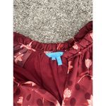 Draper James Kellie Babydoll Mini Dress in Magnolia Dot Red Floral Tie Front 1X Photo 4