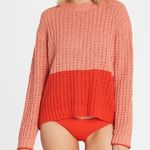 Billabong Block Party Orange Knit Sweater Photo 5