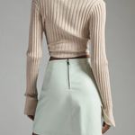 Anthropologie Faux Leather A-line Mini Skirt, Size M Photo 3