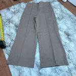 Ann Taylor  Tan Wide Leg Pants Pull On Stretch Size small high rise career office Photo 4
