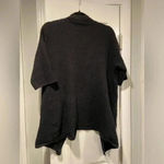 Habitat  Black Waffle Linen Blend Short Sleeve Open Cardigan Pockets Size XS Photo 3