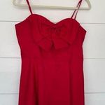 A New Day  Women’s 6 Sweetheart Neckline Red Bow MIDI Dress Photo 0