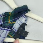 J.Crew Plaid Halter Top Blue Green Yellow Tie Neck Holiday Winter H3481 Size 10 Photo 4