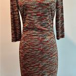 David Meister Geometric Red Orange Sheath Dress Photo 7