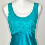 Vintage Satin Slip Dress Blue Size M Photo 2