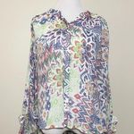Anthropologie Maeve Bryanna Dolman Sleeve Geometric Blouse Photo 0