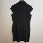 Calvin Klein  Dress Black Button Down Collar Neutral Business Casual Photo 3