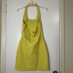 Versace Vintage jeans couture ribbed halter yellow mini bodycon dress 32/ 46 Photo 3