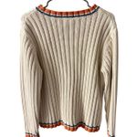Liz Claiborne Lizwear Jeans Vintage Chunky Cable Knit Sweater Large Women Ivory Photo 1
