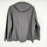 Eileen Fisher Water Resistant Nylon Hooded Jacket Size Medium Windbreaker Gray Photo 9