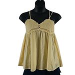 Urban Outfitters Women’s Yellow Crochet Babydoll Blouse Size Small Petite NWOT Photo 7