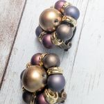 Vintage Clip On Earrings Pretty Cluster Photo 3