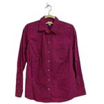 J.Crew Red Leopard Print Button Down Blouse Sz Photo 1
