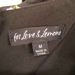 For Love & Lemons Black and Purple Floral Satin Corset Lace Up Dress Size M Photo 6