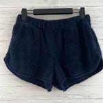 Aerie Navy Blue Sherpa Pull On Lounge Shorts Size S Photo 0
