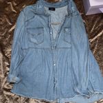VICI Soft Blue Denim Blouse Photo 0
