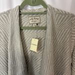 Lucky Brand NWT Open Front Cardigan Draped Knit Sweater Herringbone S Boho Photo 2