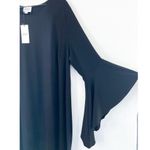 Leota NEW Black Stella Flared Bell Sleeve Dress Black 22/24 Classic Elegant Photo 3