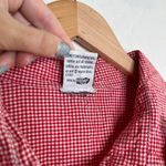 Looney Tunes  Red & White Check Short Sleeve Button Up Shirt Photo 6