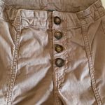 Free People  Women's Tan Button-Front Pants size 0 Photo 4