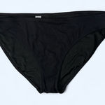 Aerie  Ribbed Bikini Bottom in Black Size Large NWT Photo 0