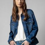 Zadig & Voltaire Kase Denim Heart Jacket in Dark Blue Small Photo 2
