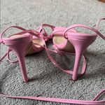 Zhabtuc Pink Lace Up Heels SIZE 8.5 Photo 5
