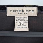 Vintage Notations Petite Black and Red Floral Velvet Long Sleeve Top Medium Size undefined Photo 2