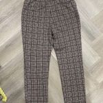 Nordstrom Rack Women’s Size M Plaid Pants Black White and Brown Photo 4