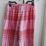 PINK - Victoria's Secret  distressed ripped plaid pj pajamas pants in pink and red size XS. Photo 1