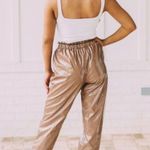 These Three Boutique Mocha Leather Joggers  Photo 1