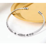 Boutique Engraved Boho‎ Cuff Bracelet | 925 Sterling Silver Photo 5